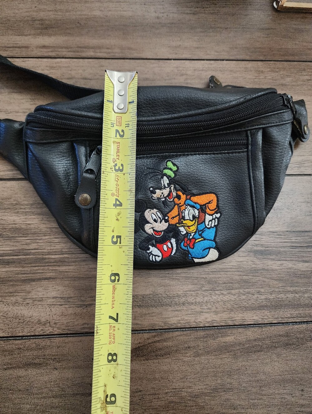Vintage Black Disney Character Embroidered Waist Bag - Picture 13 of 13